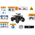 Warning Decal Tire Pressure by Can-Am