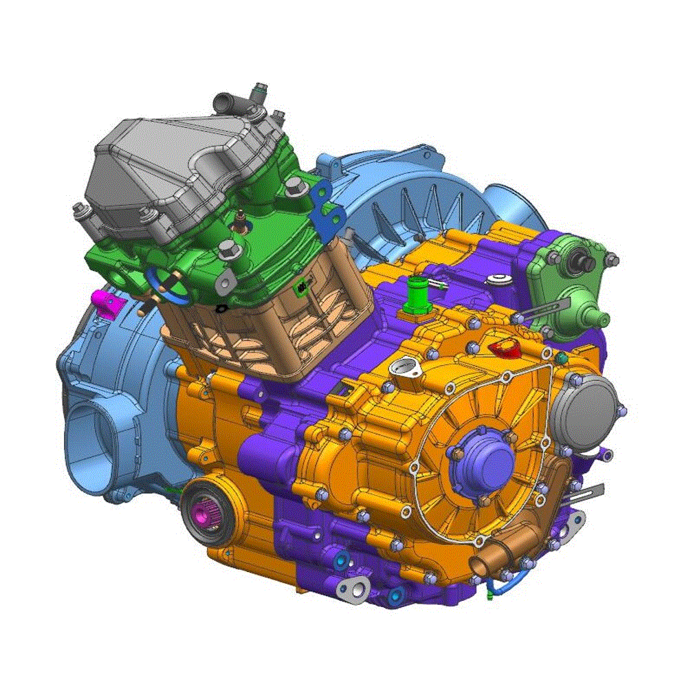 An Image of a genuine CFMOTO Parts Schematic Diagram showing the group - 191Q ENGINE - 2021 CFMOTO CFORCE 400