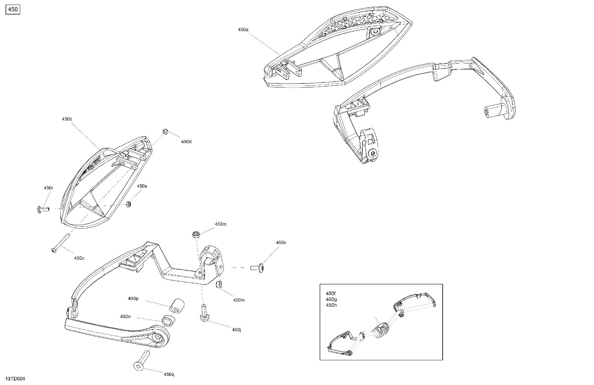 An Image of a Genuine Can-Am Parts Schematic Diagram showing the schematic - MECHANIC - AIR DEFLECTOR