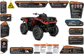 BODY - WARNING DECALS - 2025 CAN AM OUTLANDER 850 4X4 - LEGION RED