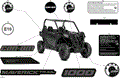 BODY - DECALS - 2026 CAN AM MAVERICK TRAIL EFI DPS - TIMELESS BLACK METALLIC - 50" WIDTH