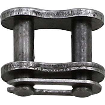 Close-up of the 428 HDR Replacement Master Link Clip by JT Chains, featuring two parallel plates connected by cylindrical pins and a removable clip securing one end.