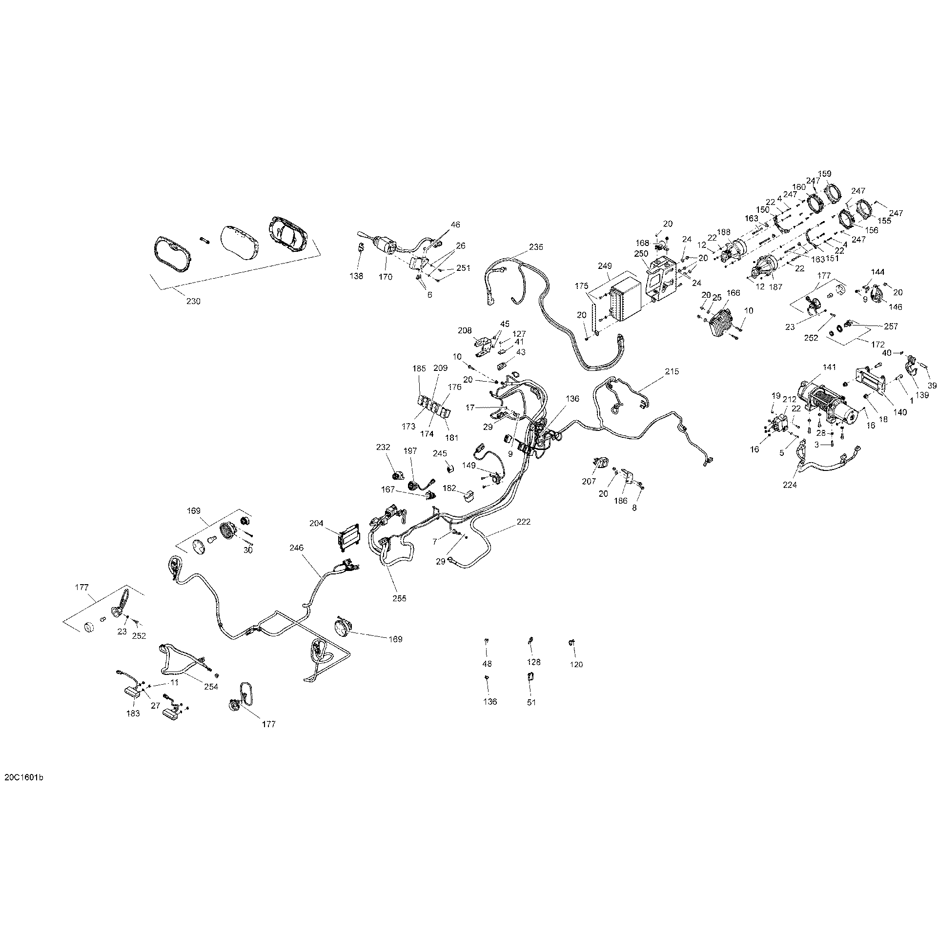 An Image of a Genuine Can-Am Parts Schematic Diagram showing the schematic - ELECTRICAL SYSTEM - XT-XT P
