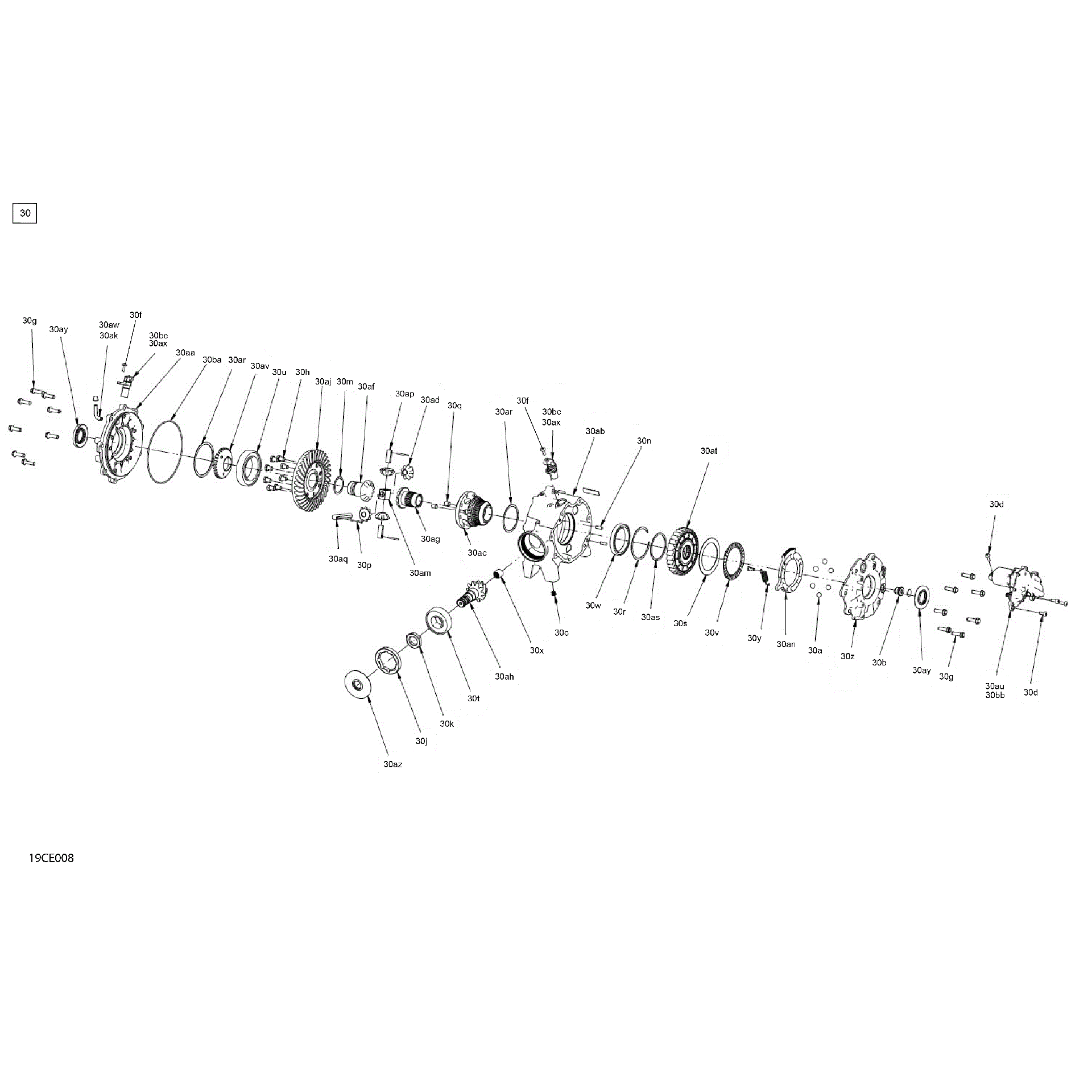 An Image of a Genuine Can-Am Parts Schematic Diagram showing the schematic - DRIVE - FRONT - DIFFERENTIAL PARTS