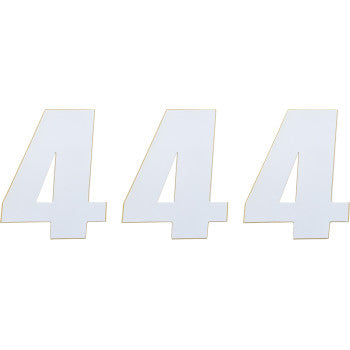 Race Number 4 White 4.5" by Moose Offroad