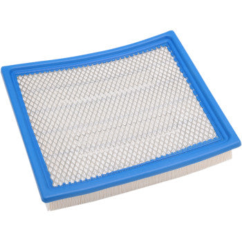 The Polaris Air Filter by Moose Offroad features a blue plastic frame and white mesh for maximum protection and optimal airflow in vehicles or machinery. Made in the USA for reliable quality.