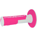 801 Hybrid Duo Density Cross Grips White Fluorescent Pink by Pro Grip