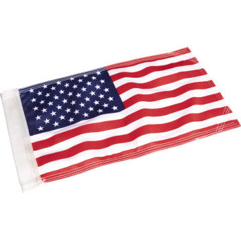 The U.S.A. Flag - 6" x 11" by Ciro features red and white stripes with white stars on a blue field, displayed flat on a white background and crafted with triple stitched seams for added durability.