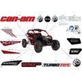 BODY - DECALS - 2025 CAN AM MAVERICK TURBO RR X RS SAS 72 INCH - FIERY RED METALLIC - 72" WIDTH
