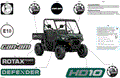 BODY - DECALS - 2024 CAN AM DEFENDER HD10 DPS - TUNDRA GREEN - 64" WIDTH