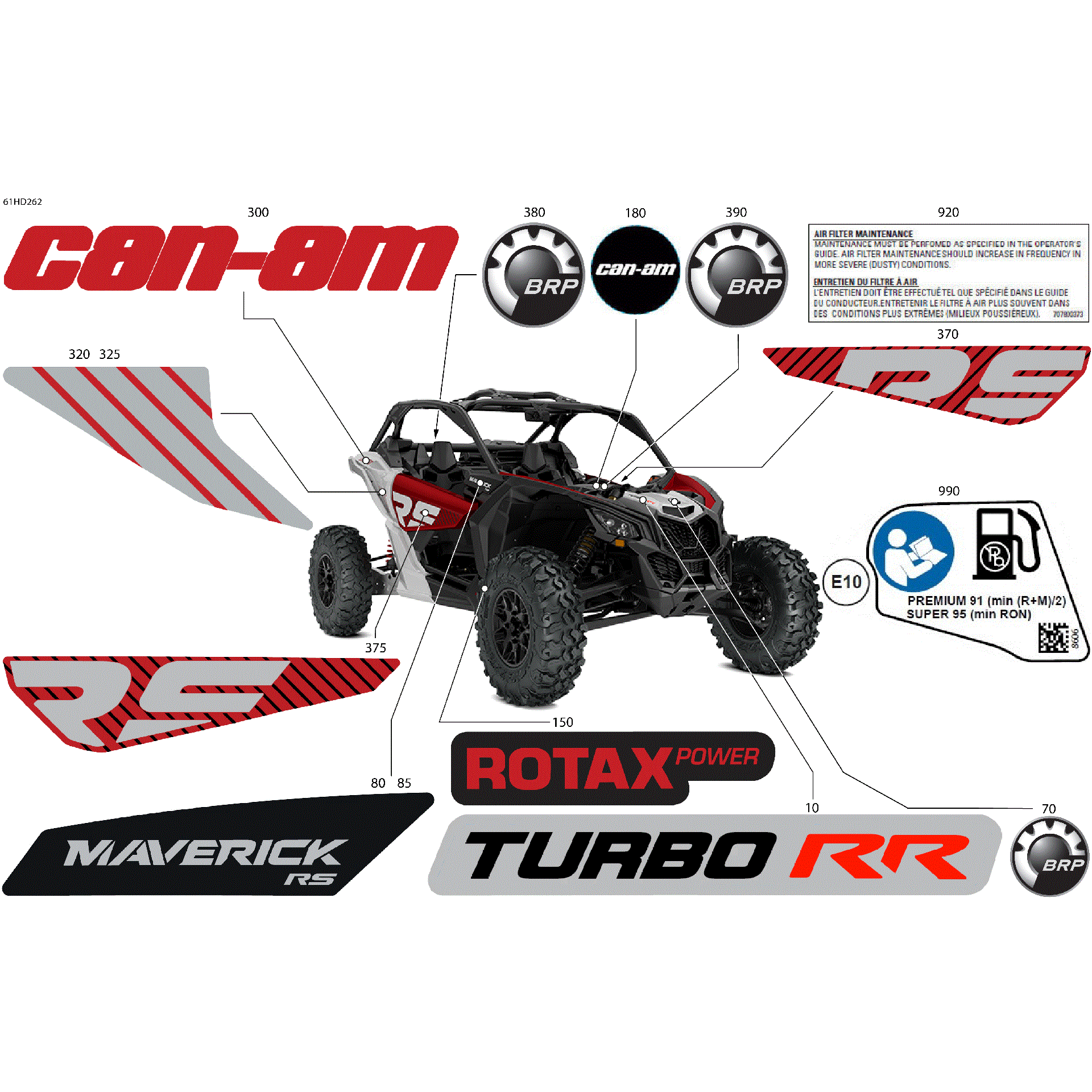 An Image of a Genuine Can-Am Parts Schematic Diagram showing the schematic - BODY - DECALS