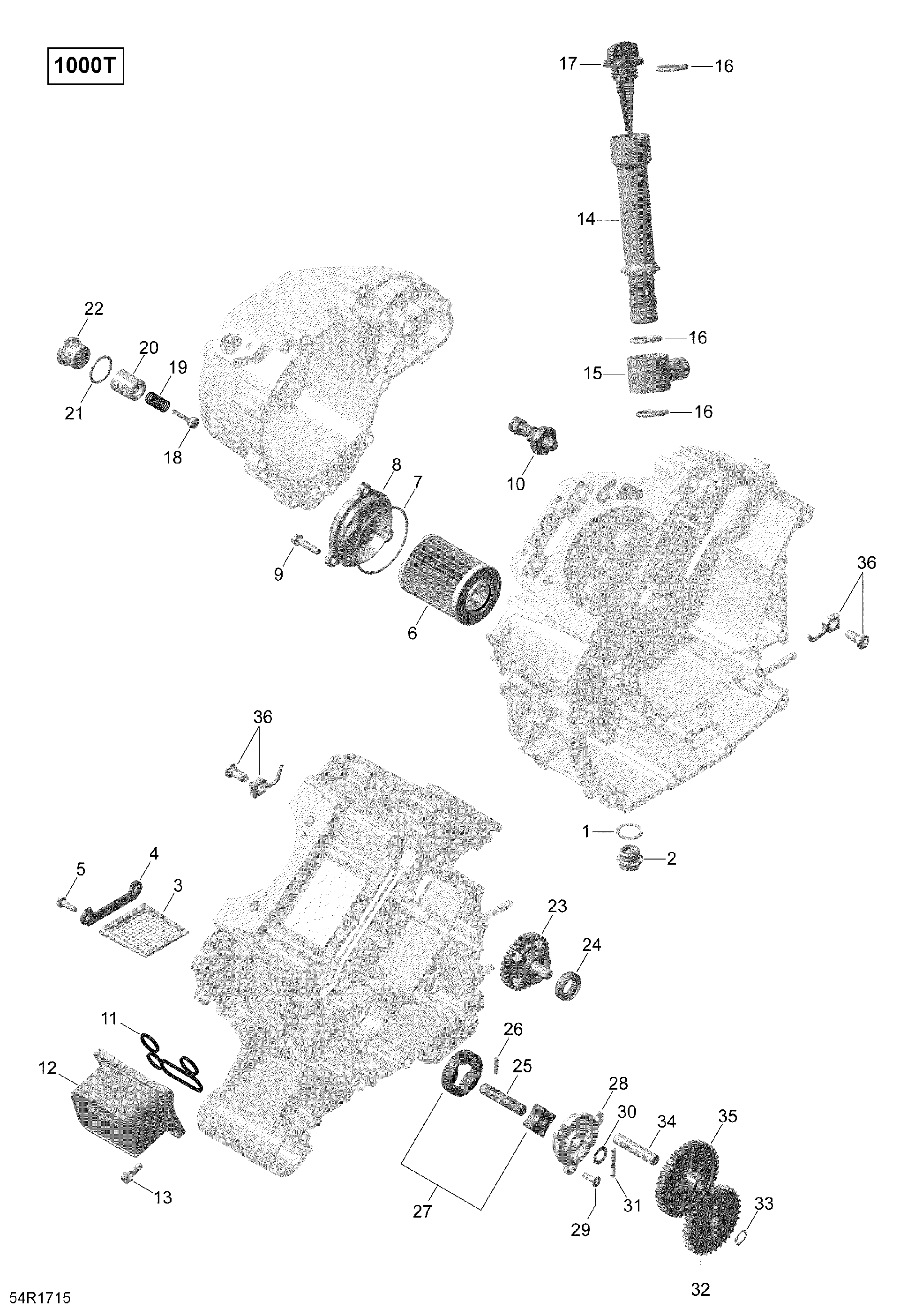 An Image of a Genuine Can-Am Parts Schematic Diagram showing the schematic - ENGINE LUBRICATION - TURBO