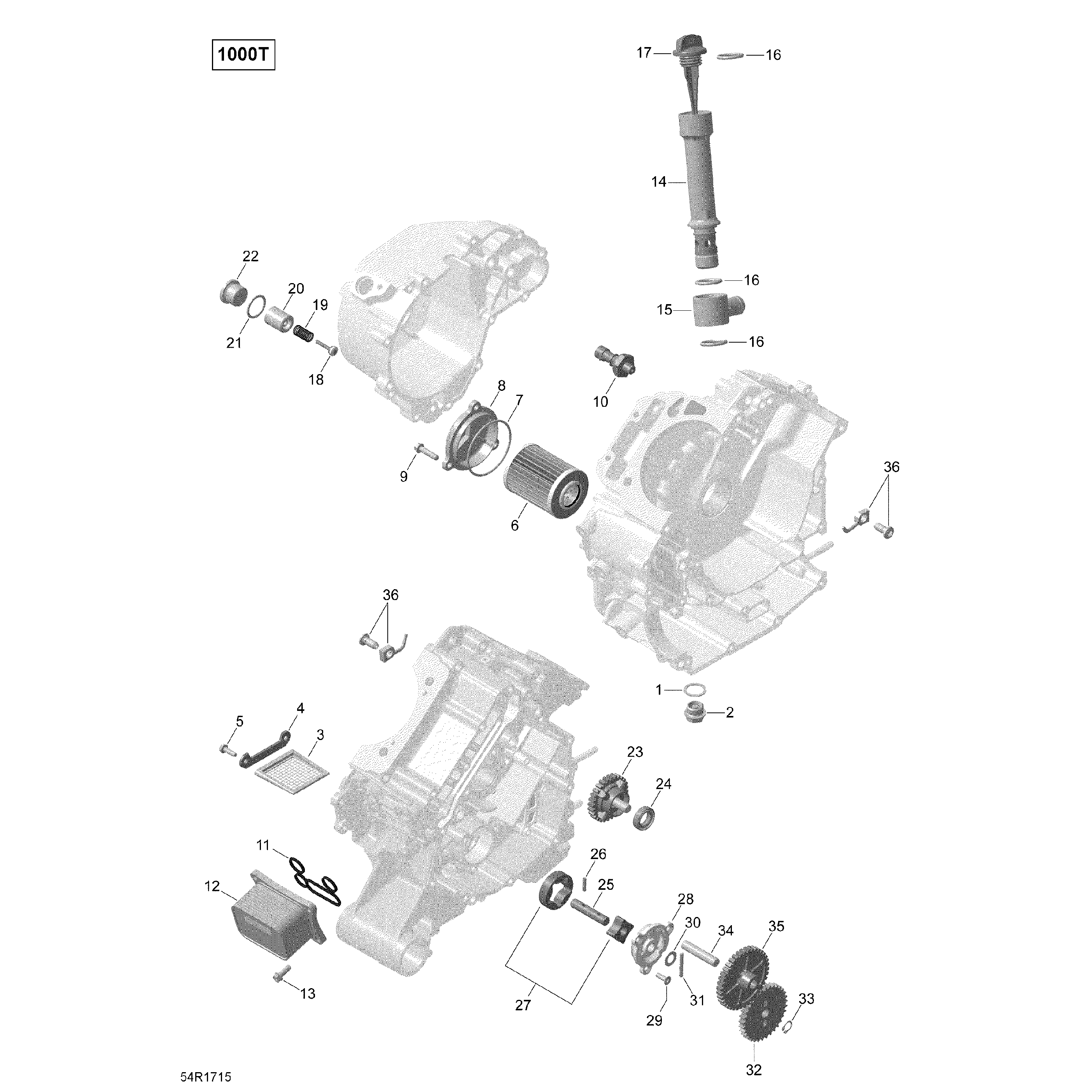 An Image of a Genuine Can-Am Parts Schematic Diagram showing the schematic - ENGINE LUBRICATION - TURBO