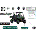 BODY - DECALS - 2025 CAN AM DEFENDER HD7 - COMPASS GREEN - 62" WIDTH