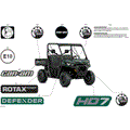 BODY - DECALS - 2024 CAN AM DEFENDER HD7 - TUNDRA GREEN - 62" WIDTH CALI