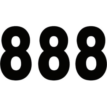 The image shows the Factory Effex Mini Pro Number 8 Black 5, displayed in bold black font on a white background, ideal for high-gloss vinyl applications.