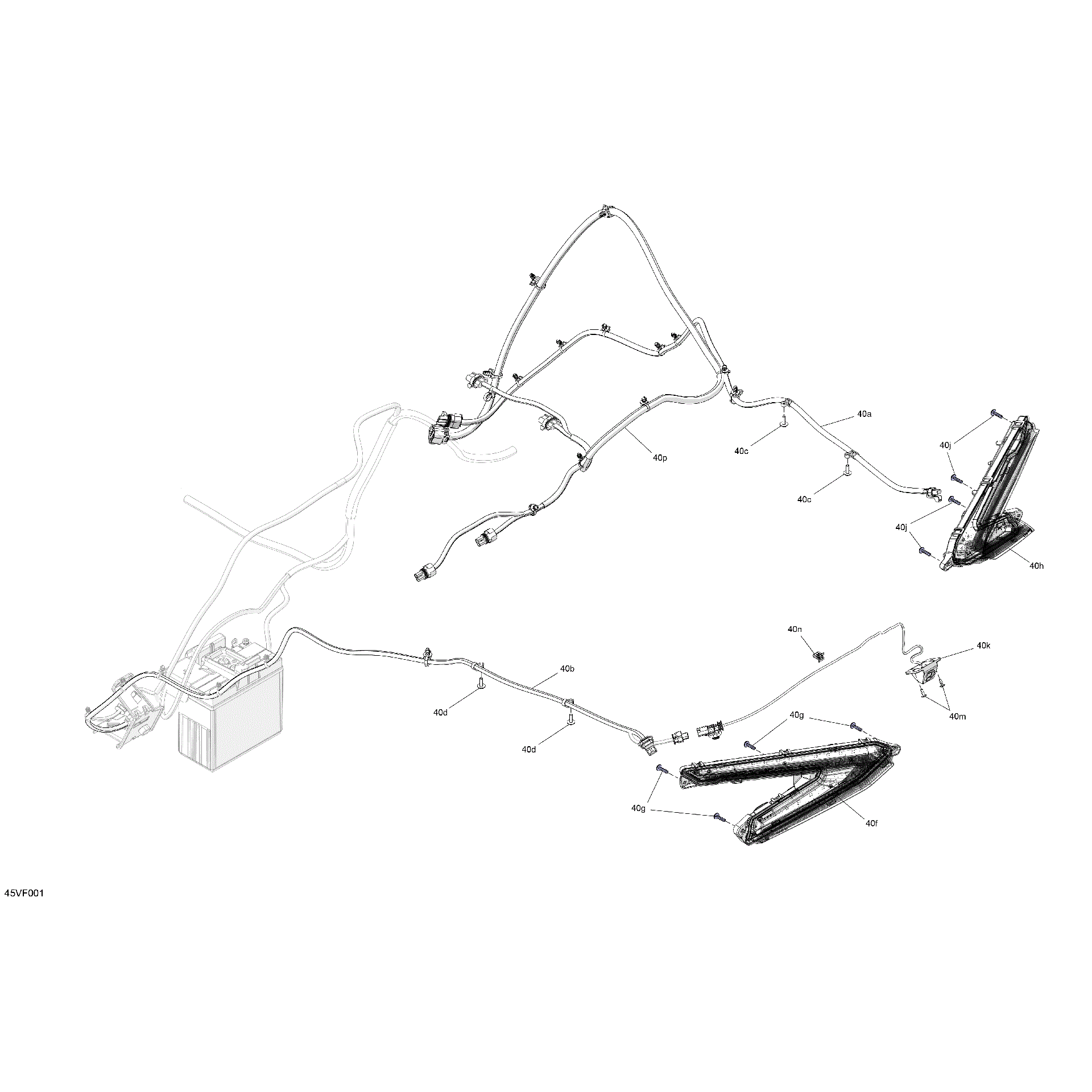 An Image of a Genuine Can-Am Parts Schematic Diagram showing the schematic - ELECTRIC - CARGO ELECTRIC