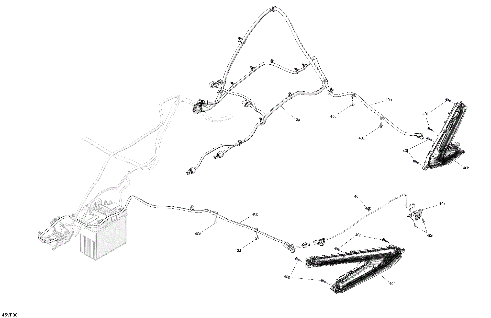 An Image of a Genuine Can-Am Parts Schematic Diagram showing the schematic - ELECTRIC - CARGO ELECTRIC