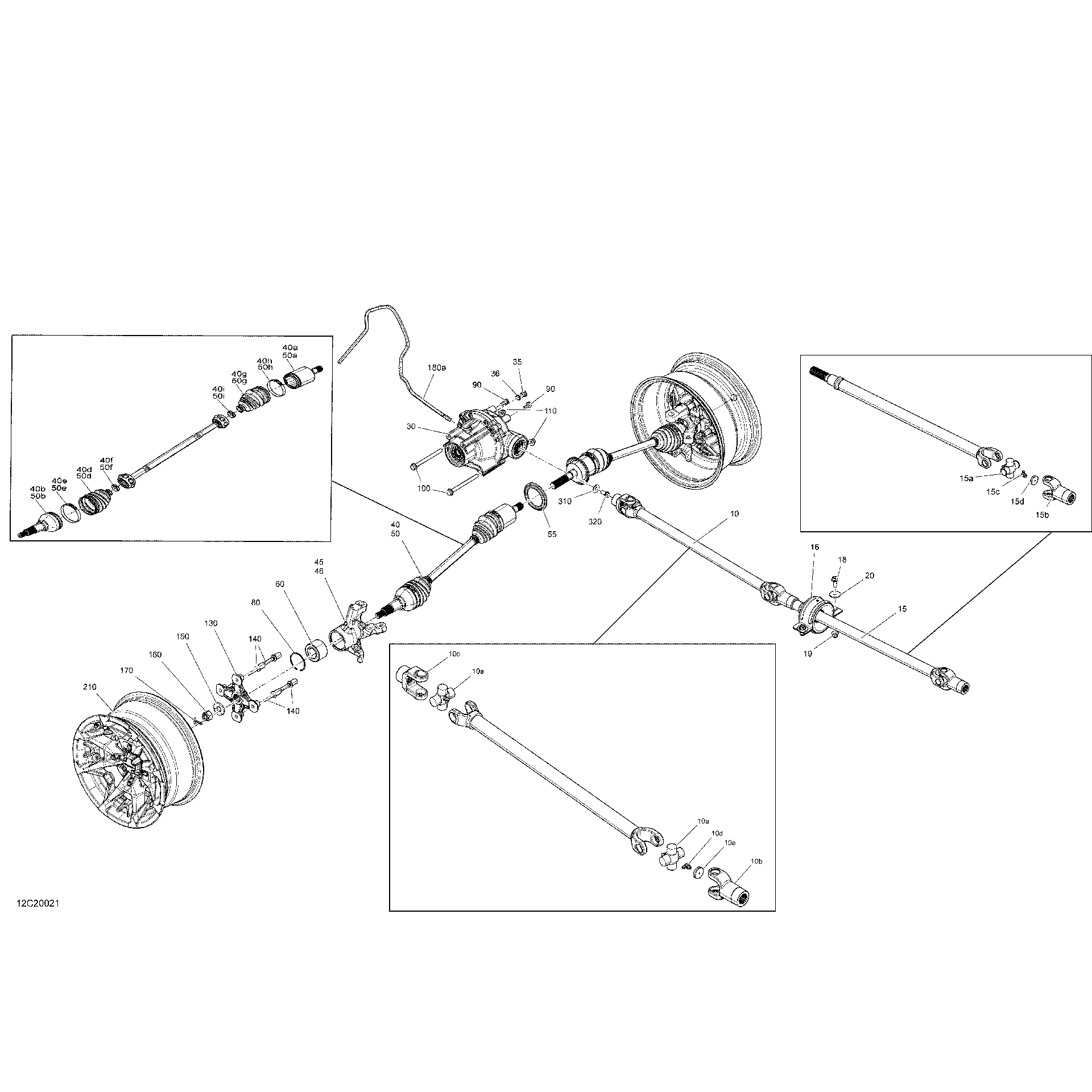 An Image of a Genuine Can-Am Parts Schematic Diagram showing the schematic - FRONT DRIVE - COMMON PARTS
