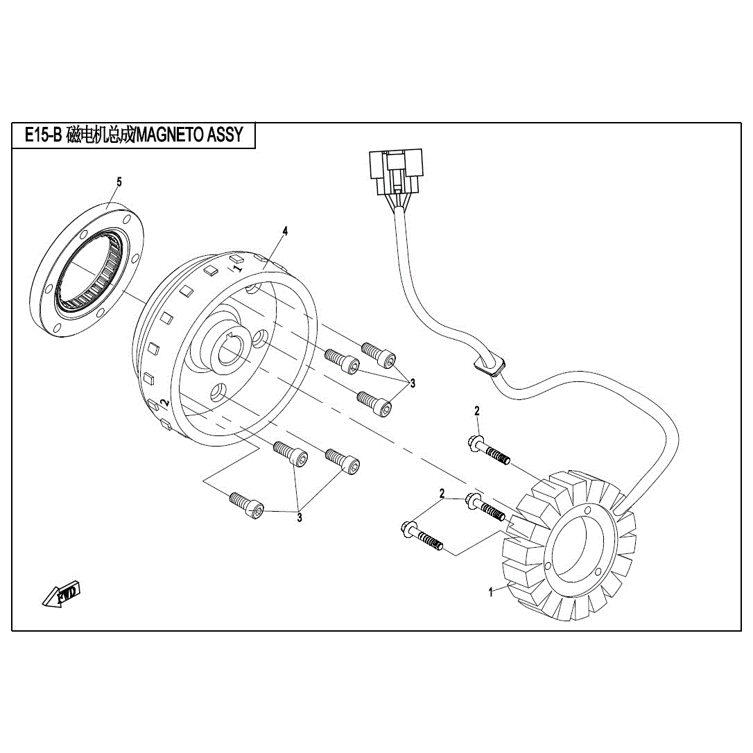 An Image of a genuine CFMOTO Parts Schematic Diagram showing the group - MAGNETO ASSY - EPS - 2017 CFMOTO CFORCE 800
