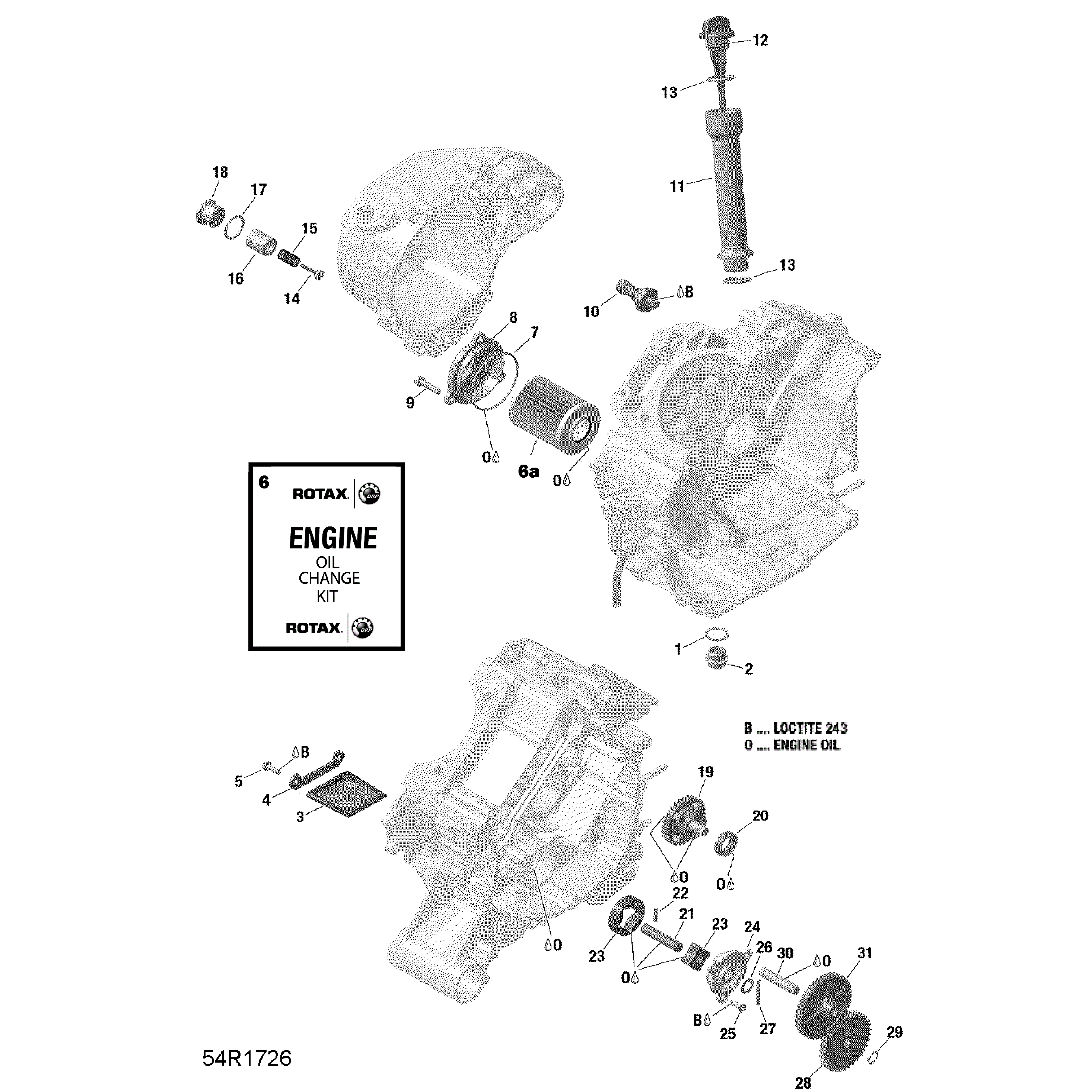 An Image of a Genuine Can-Am Parts Schematic Diagram showing the schematic - ENGINE LUBRICATION - HD8