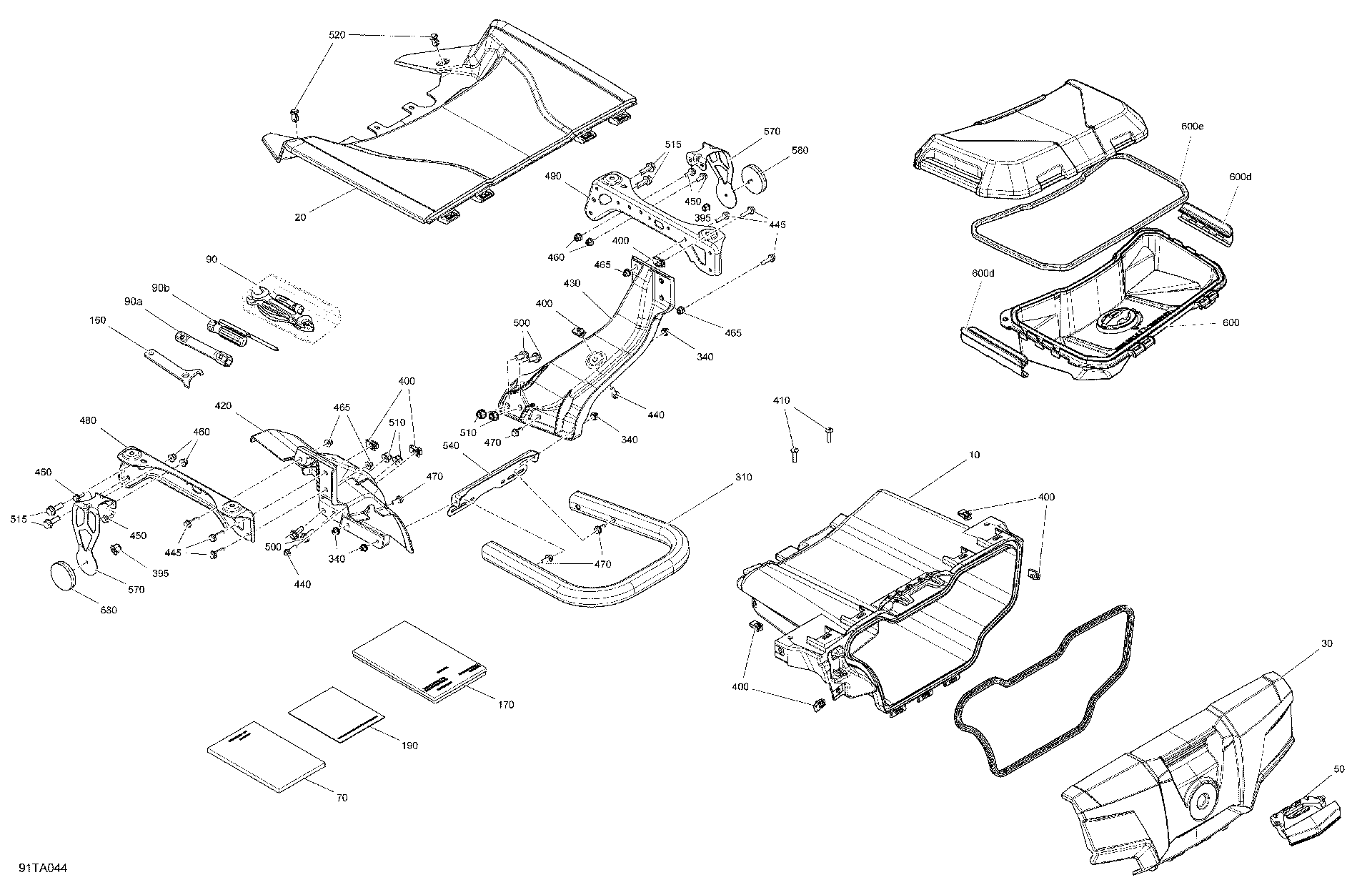An Image of a Genuine Can-Am Parts Schematic Diagram showing the schematic - MISCELLANEOUS - TOOLS