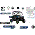 BODY - DECALS - 2025 CAN AM DEFENDER HD10 XT - DUSTY NAVY - 64" WIDTH