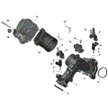 ROTAX - AIR INTAKE MANIFOLD AND THROTTLE BODY - 2026 CAN AM DEFENDER 6X6 HD10 LTD CAB - DUSTY NAVY SATIN - 65" WIDTH