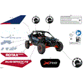 BODY - DECALS - 2025 CAN AM MAVERICK R X RS - DUSTY NAVY - 77" WIDTH CALI