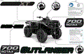 BODY - FEATURE DECALS - 2025 CAN AM OUTLANDER 700 4X4 XT - PLATINUM SILVER SATIN