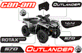 BODY - FEATURE DECALS - 2018 CAN AM OUTLANDER 4X4 570 EFI - VIPER RED