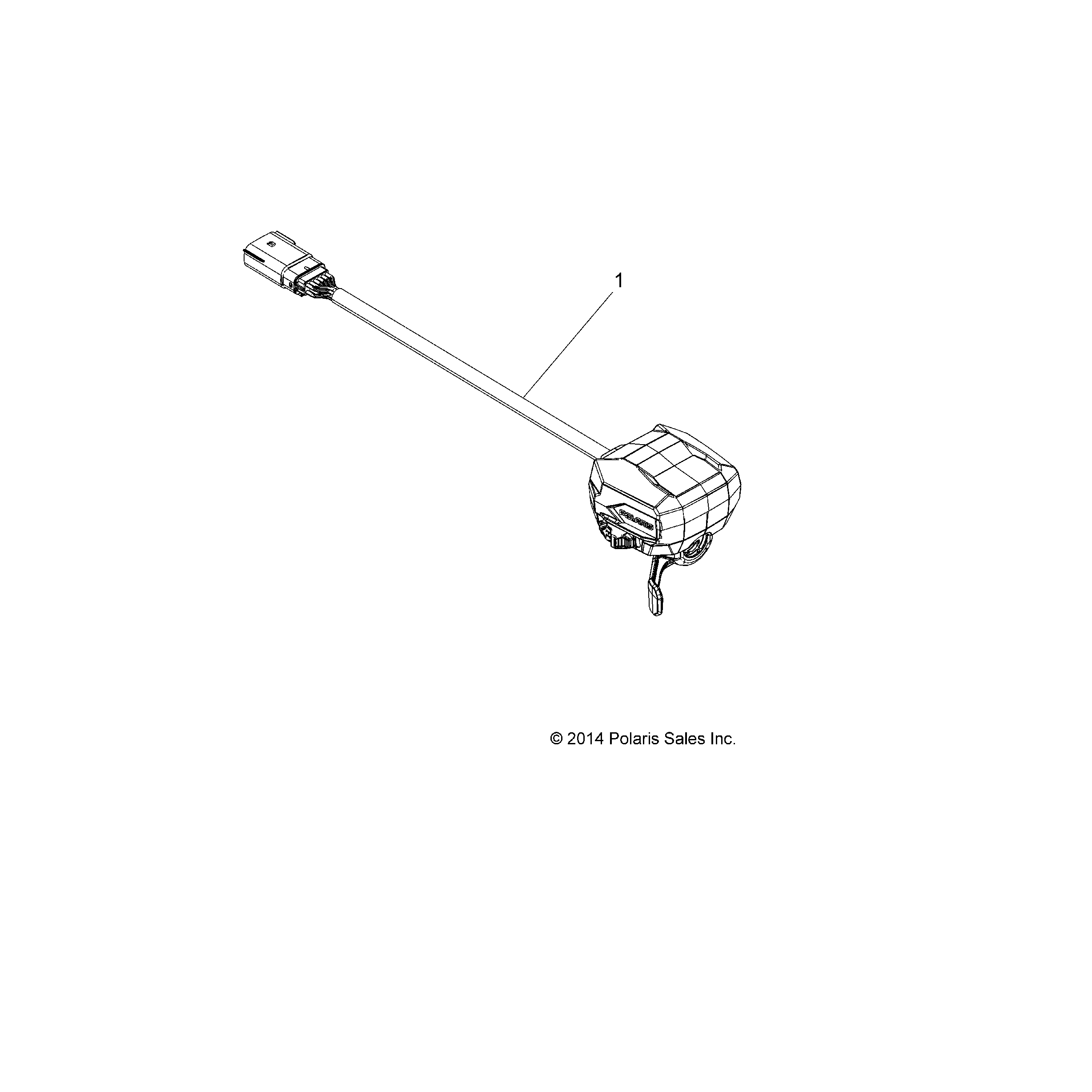 An Image of a Genuine Polaris Parts Schematic Diagram showing the schematic - STEERING: CONTROLS THROTTLE ASM. - 2017 POLARIS SPORTSMAN XP 1000
