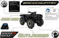 BODY - FEATURE DECALS - 2026 CAN AM OUTLANDER 1000R 4X4 BACKCOUNTRY - STEALTH BLACK