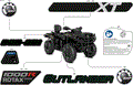 BODY - FEATURE DECALS - 2026 CAN AM OUTLANDER MAX 1000R 4X4 XT - CALI - COMPASS GREEN