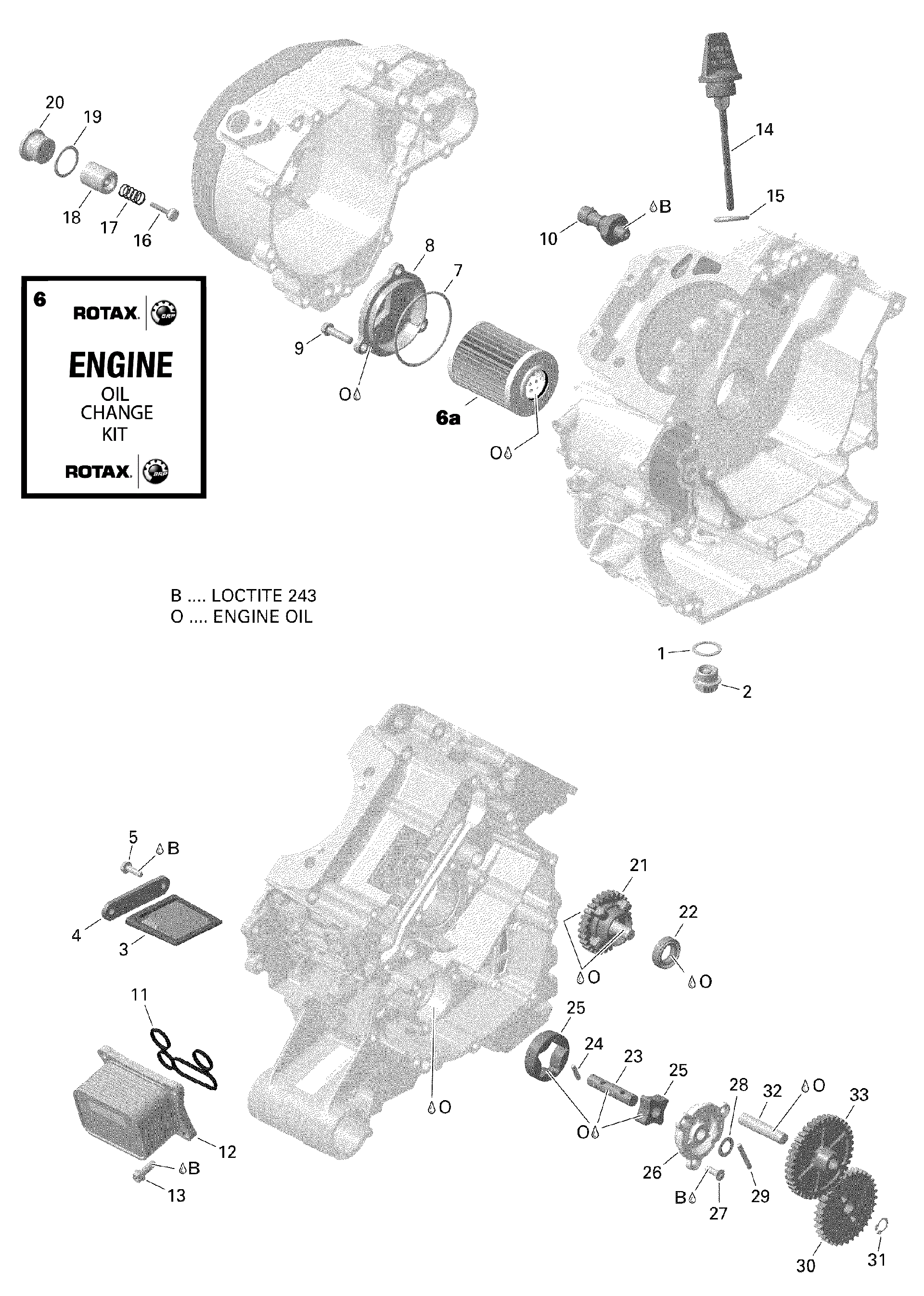 An Image of a Genuine Can-Am Parts Schematic Diagram showing the schematic - ROTAX - ENGINE LUBRICATION - V2