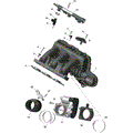 ROTAX - AIR INTAKE MANIFOLD AND THROTTLE BODY - 2026 CAN AM MAVERICK MAX TURBO RR DS - DUSTY NAVY SATIN - 64" WIDTH - (2)