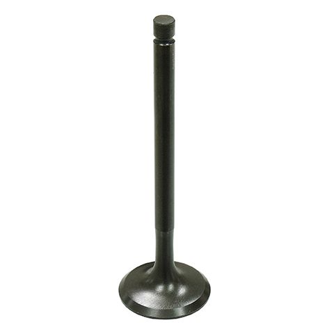 The Yamaha UTV/ATV Exhaust Valve by Bronco, featuring a flat circular base and a straight stem, stands upright against a plain white background.