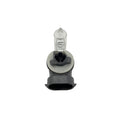 Clear glass 50 watt Polaris headlight bulb with black plastic base and connector end.