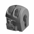 Matte black left control switch housing with integrated rocker buttons and mounting slot.