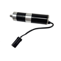 The Reverse Motor Gear by Polaris is a black and silver cylindrical 12V motor with an attached cable and black connector, shown on a white background—perfect for OEM Victory Polaris or Victory motorcycle parts applications.