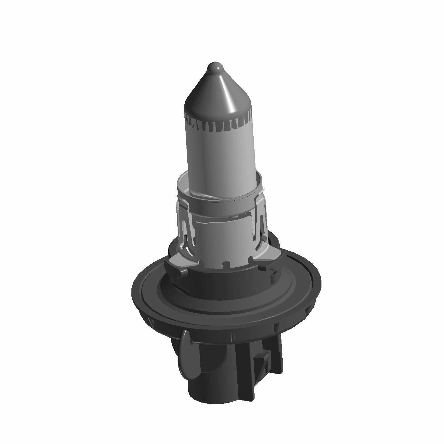 12V clear bulb with black plastic base and metal support clips designed for Polaris vehicles.