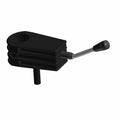 Black plastic switch block with a protruding toggle lever for lights and horn control.