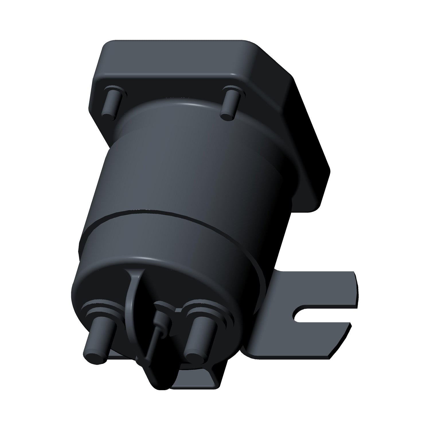 Black cylindrical 48V contactor with mounting bracket and three terminal posts.