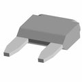 Tan and gray compact UTV Mini Blade attachment with two pronged extensions.