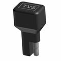 Black rectangular plastic TVS 30Volt automotive switch with a plug connector at the base.