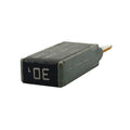 Compact black rectangular 30A mini circuit breaker with white numerical label and metal terminals.