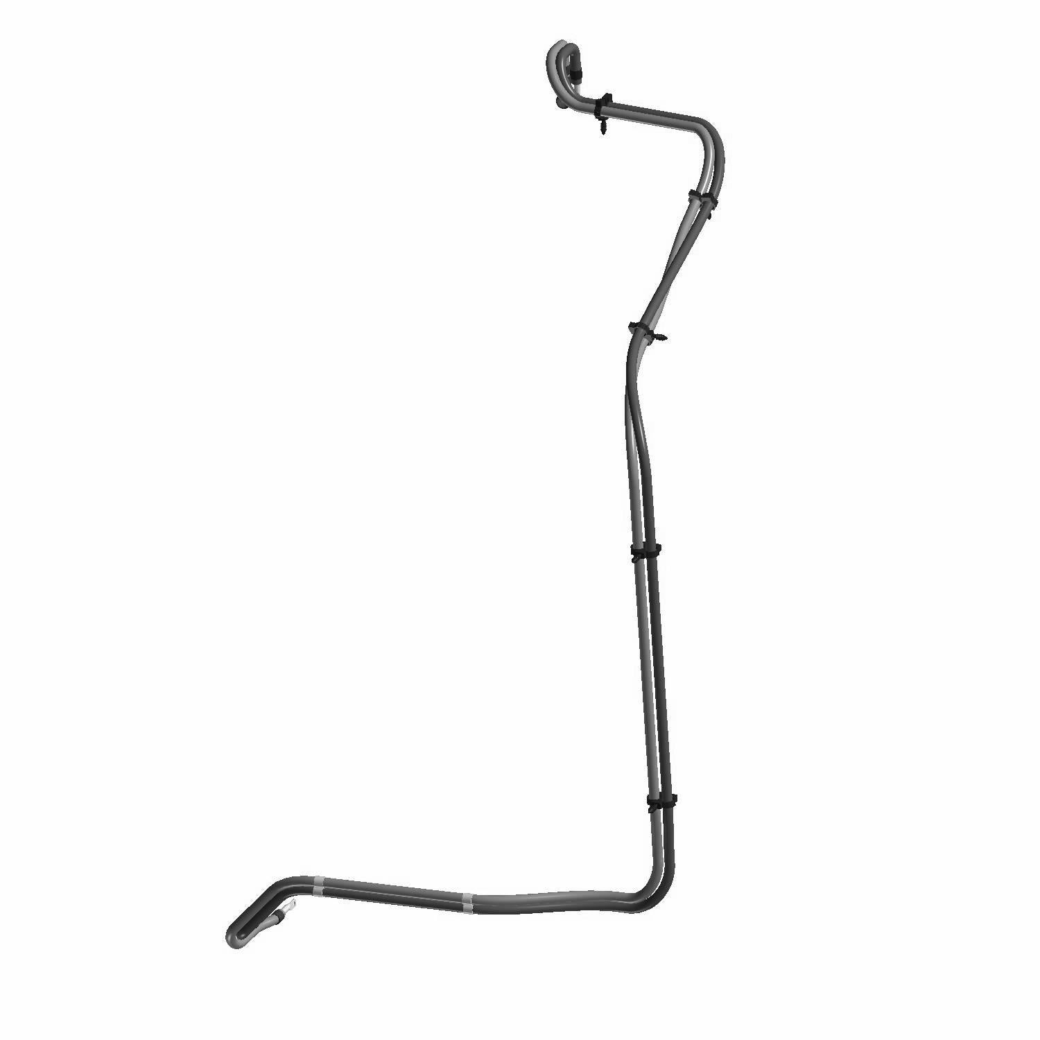 Black molded plastic terminal block cable with curved connectors and clip attachment points.