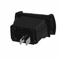 Black rectangular Polaris AWD switch with four metal prongs and icon markings on front panel.