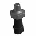 Black plastic and metal brake switch with hexagonal metal base and cylindrical connector end.
