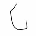 Black insulated motor cable with metal ring terminals on both ends, curved shape for specific fitment.